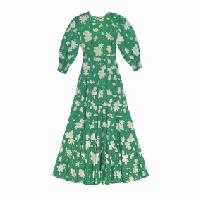 Kristen Dress Green Daisy Dream Maternity-Fit Comfortable office piece