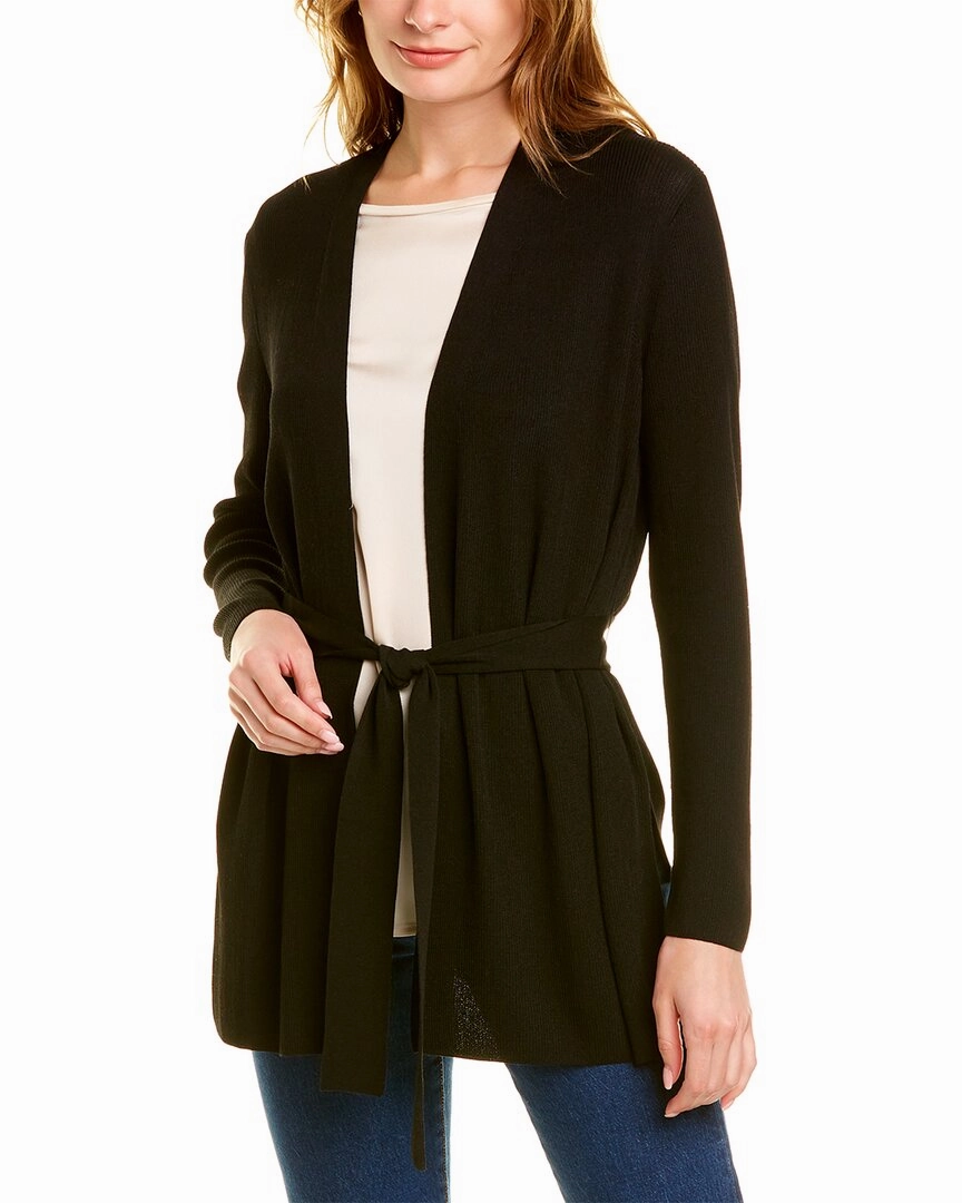 Warm and Cozy Lightweight Knit Lafayette 148 New York Belted Silk-Blend Cardigan