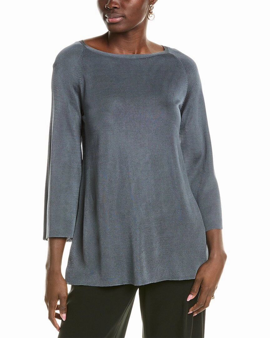 Comfy Knit Layer Lafayette 148 New York Bi Color A Line Sweater