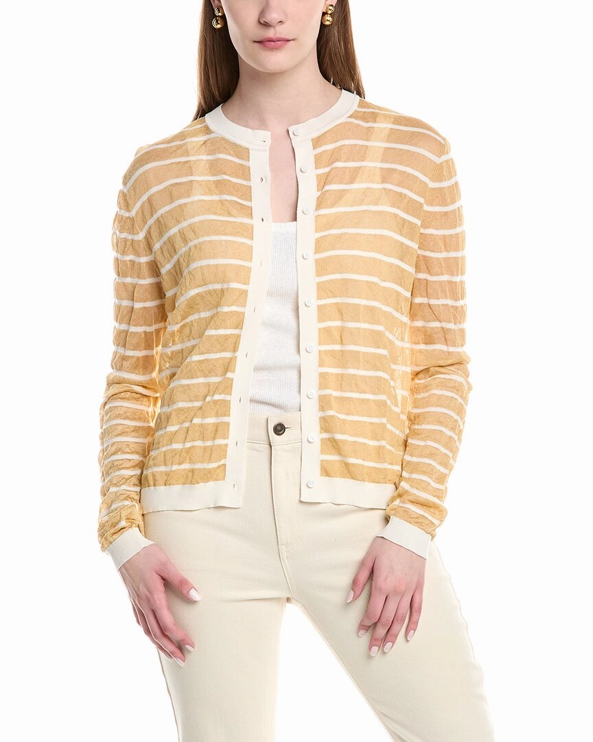 Odor Resistant Knitwear Lafayette 148 New York Crinkled Cardigan