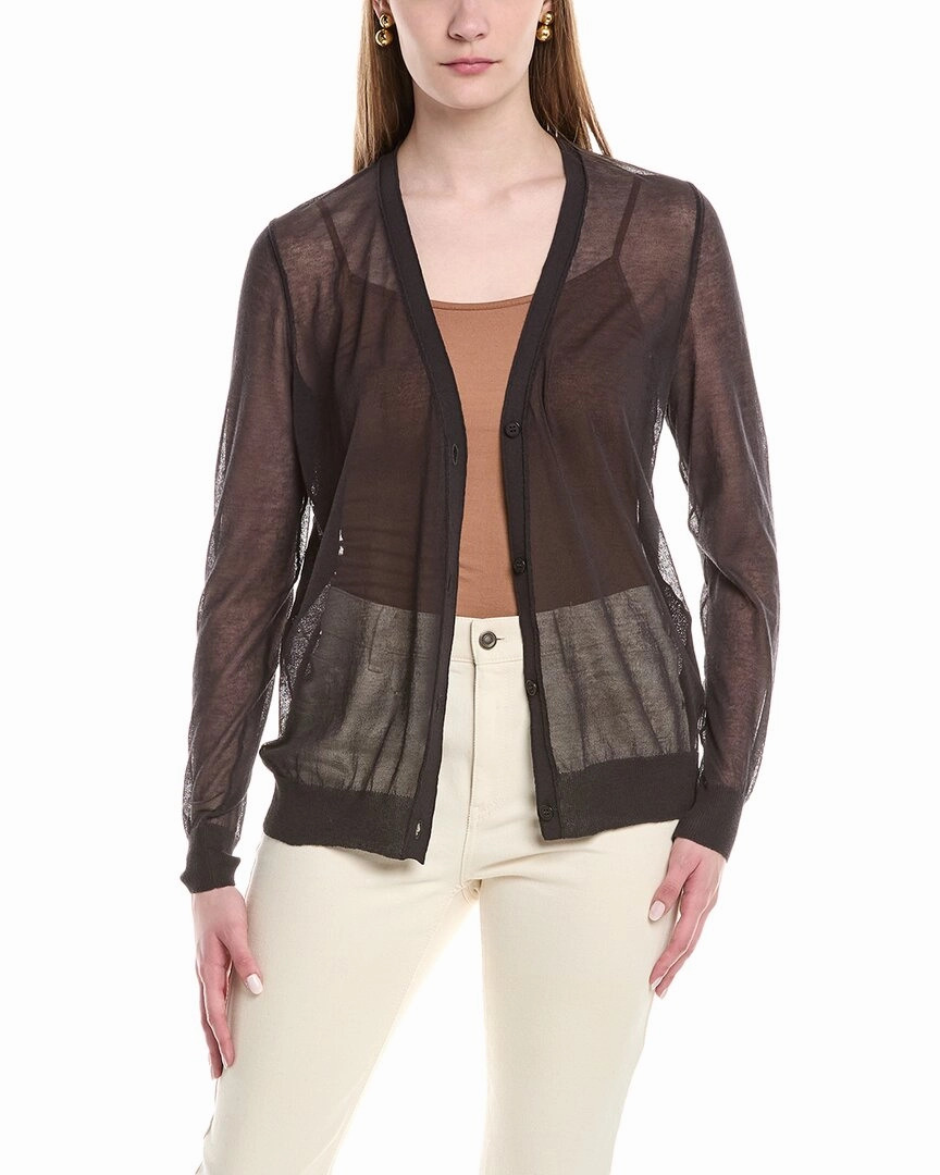 Soft touch layer Lafayette 148 New York V-Neck Button Front Wool-Blend Cardigan