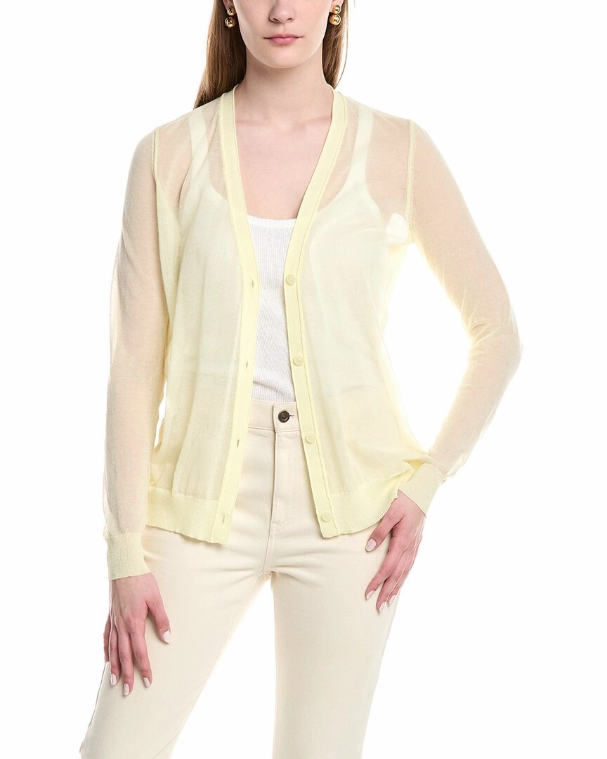 Lafayette 148 New York V-Neck Button Front Wool-Blend Cardigan Comfortable Choice
