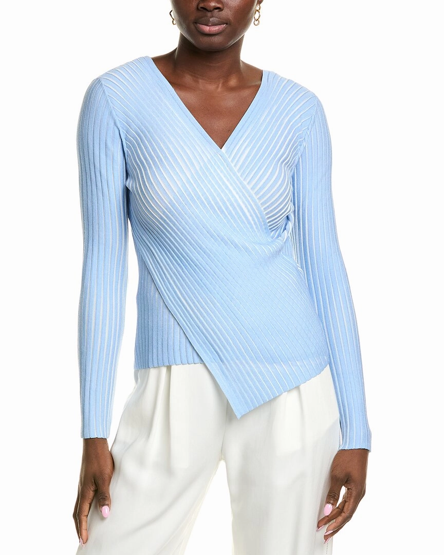 V neck Cold Weather Knitwear Lafayette 148 New York V-neck Silk-Blend Sweater
