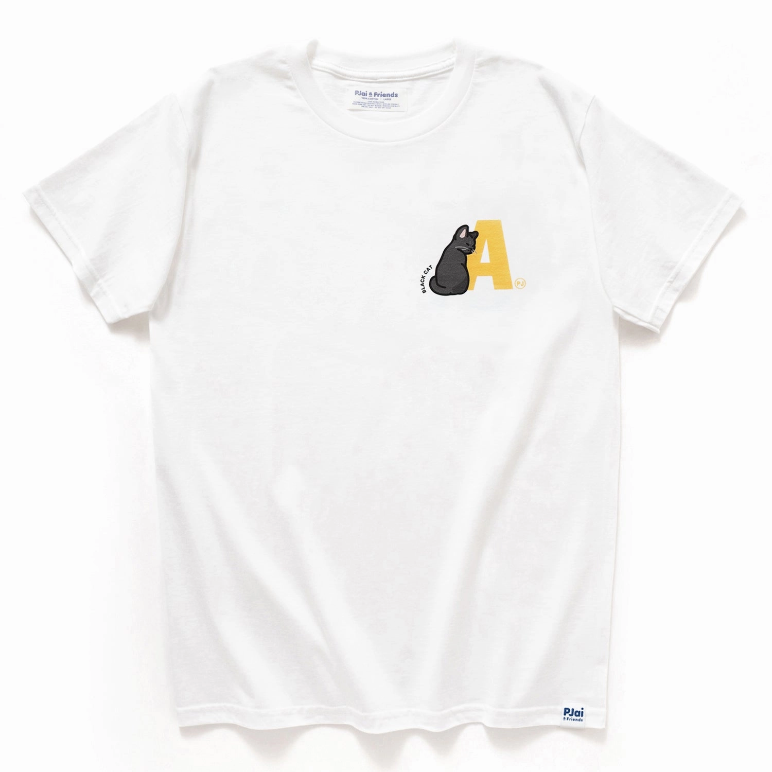 Easy Fit Wear WrinkleFreeFabric (EMT101) Make Your Own Black Cat Graphic Tee