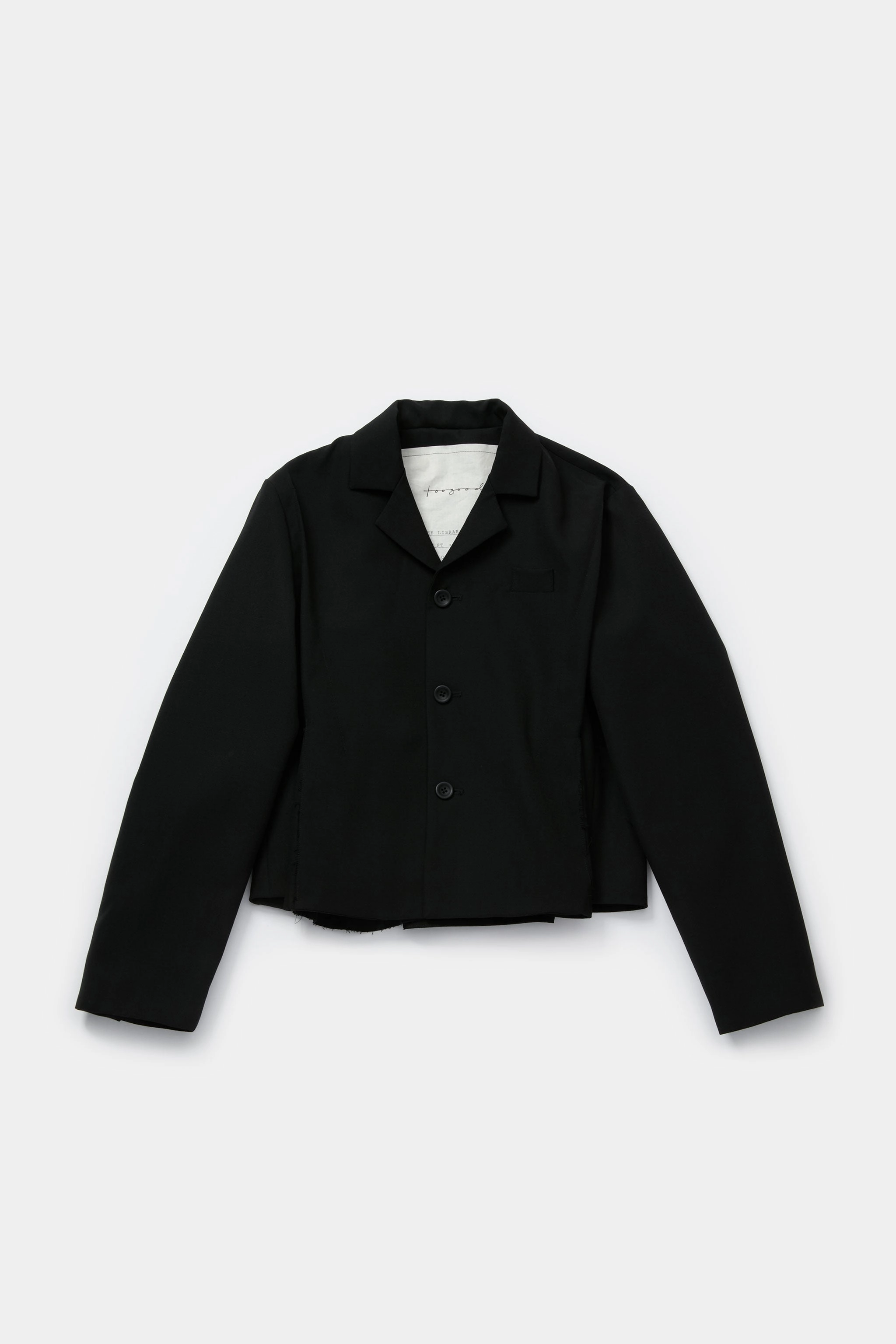 High Collar Style StretchFit Silhouette THE LIBRARIAN JACKET / COMPACT SUITING FLINT