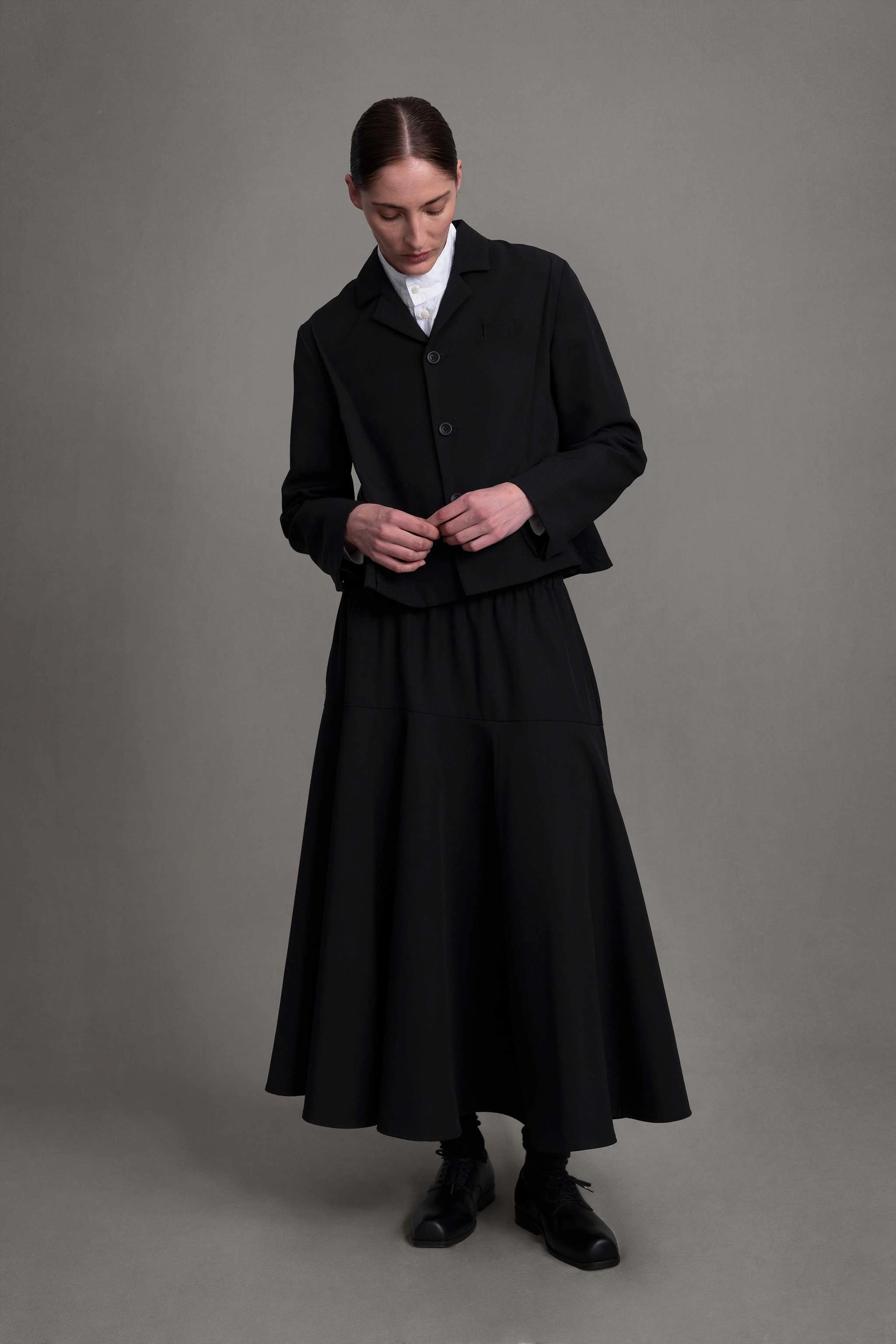 BreathableLining THE LIBRARIAN JACKET / COMPACT SUITING FLINT