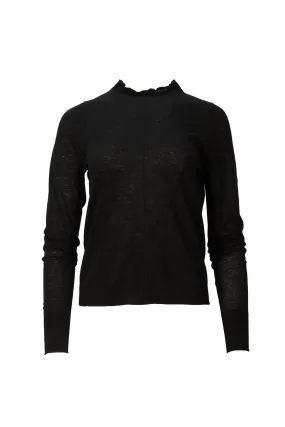 Langdon Long Sleeve In Blackish Cozy Knit Touch