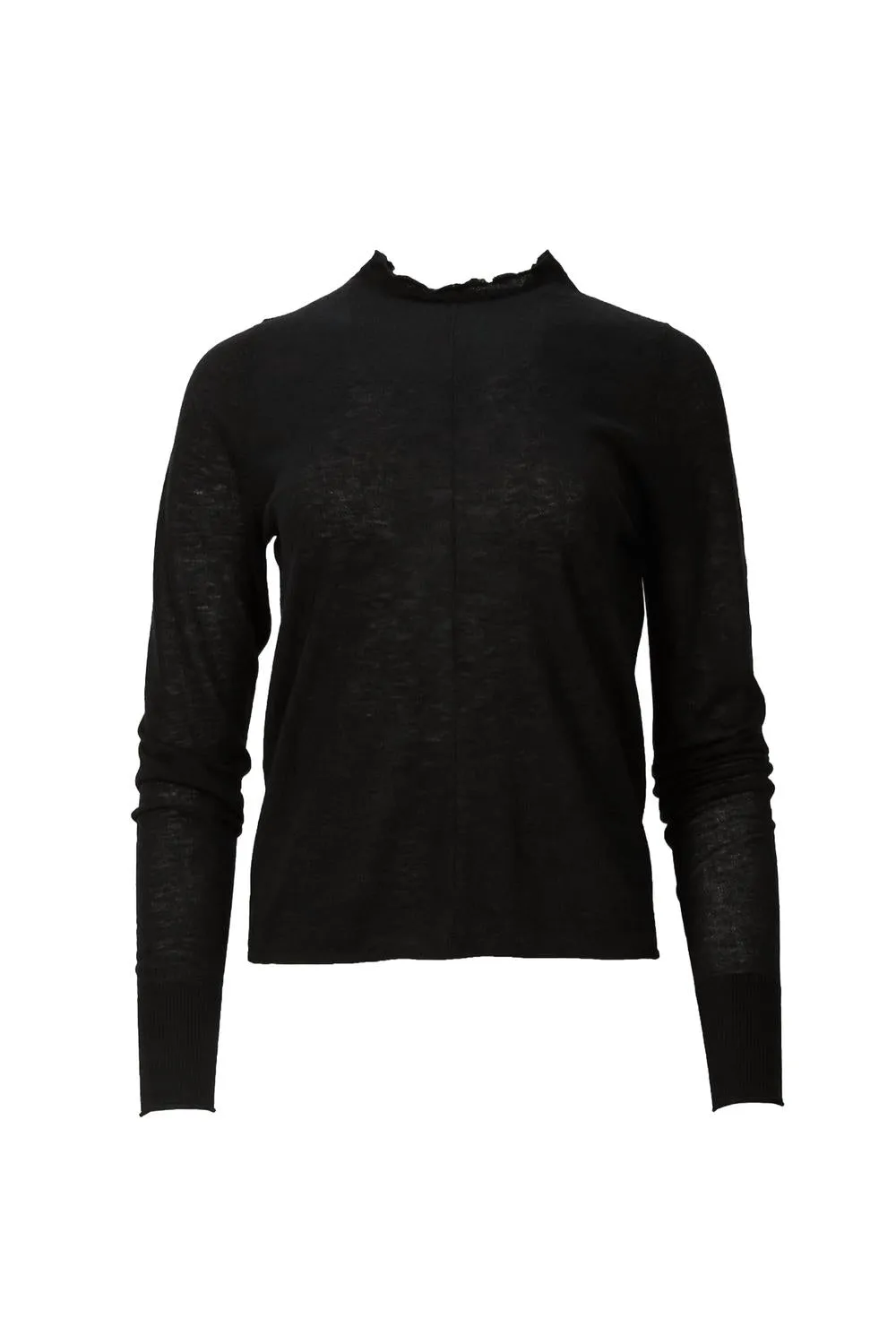 Langdon Long Sleeve In Blackish Cozy Knit Touch