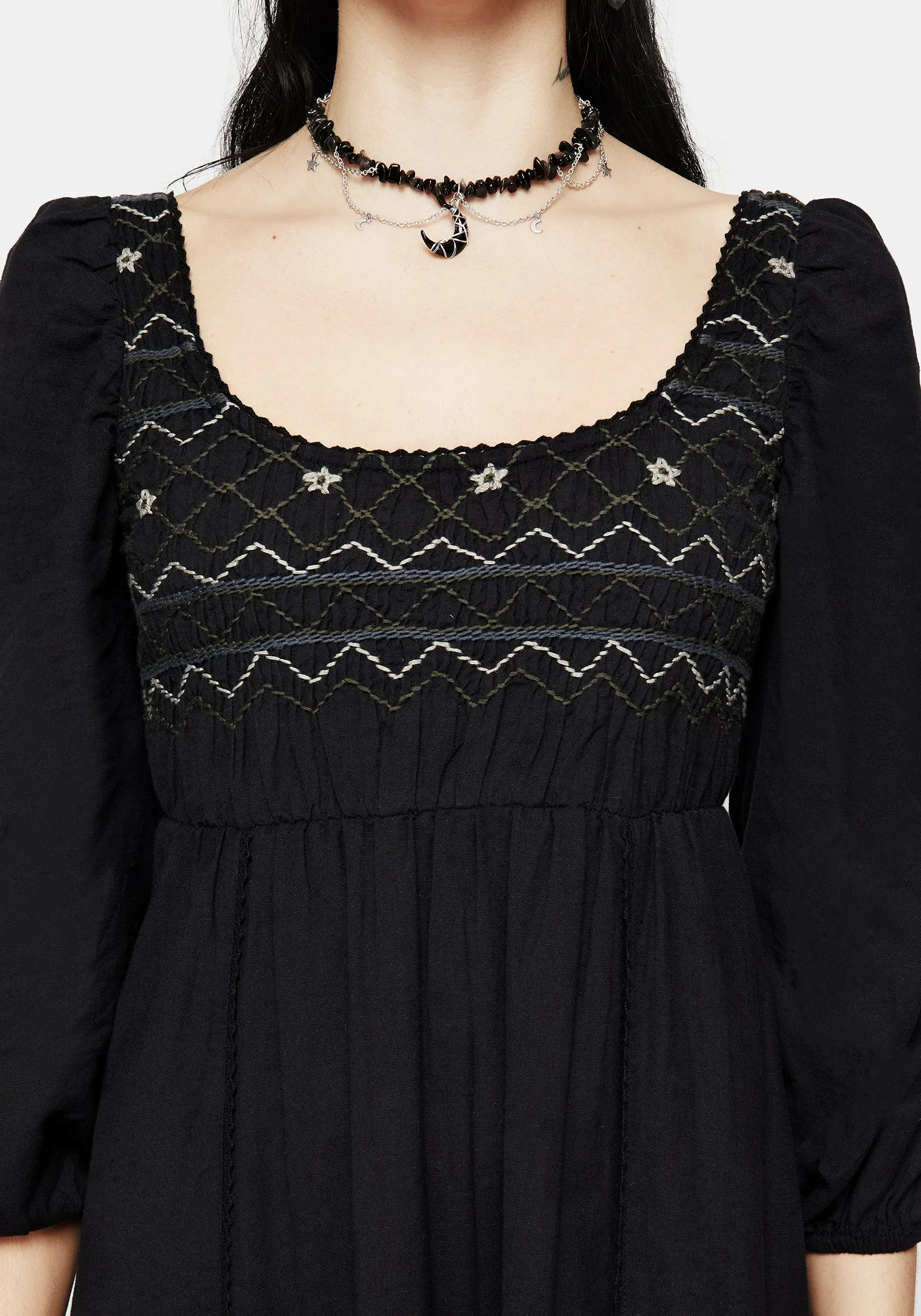 Larissa Hand Embroidered Smocked Midaxi Dress Smooth silhouette Polished Design