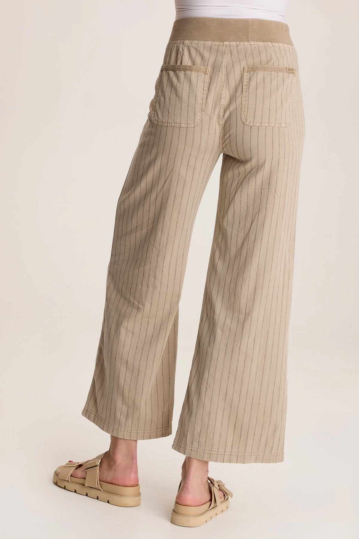 Laughlin Striped Linen Wide Leg Pant Athletic Flex Wear