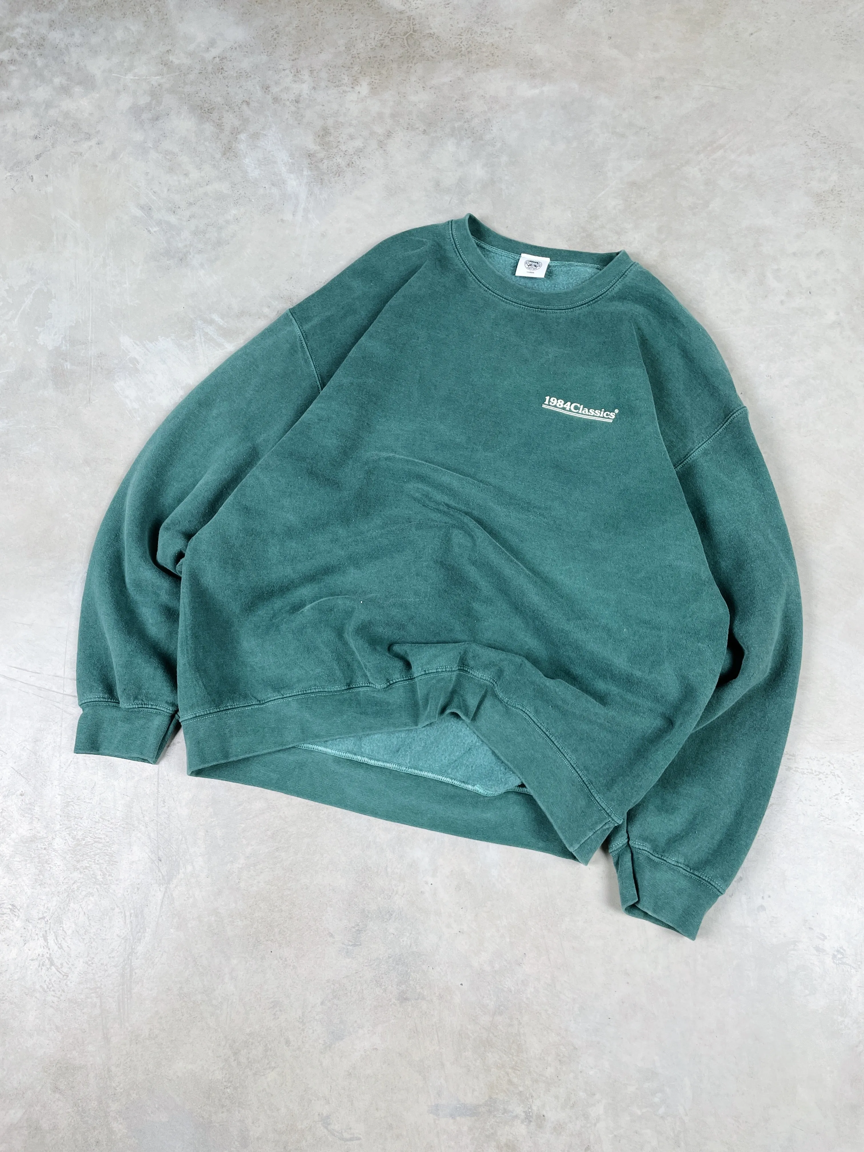 Vice 84 'Classics' Vintage Washed Sweater - Forest Layered Knit