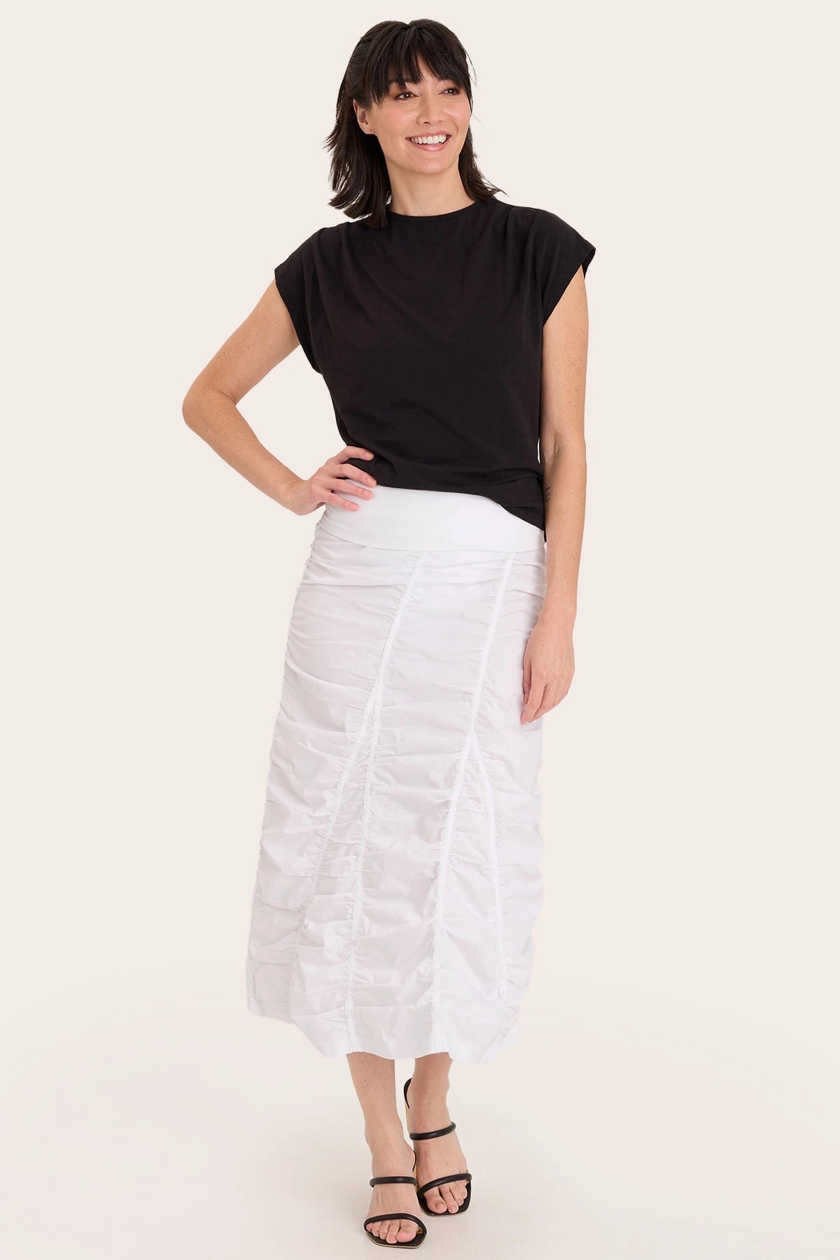 Ombre effect Gored Peasant Skirt