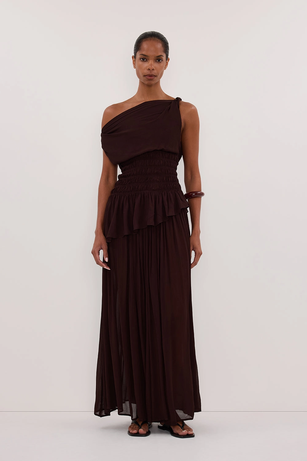 All Day TIANA DARK CHOC MIDI SKIRT - PRE ORDER