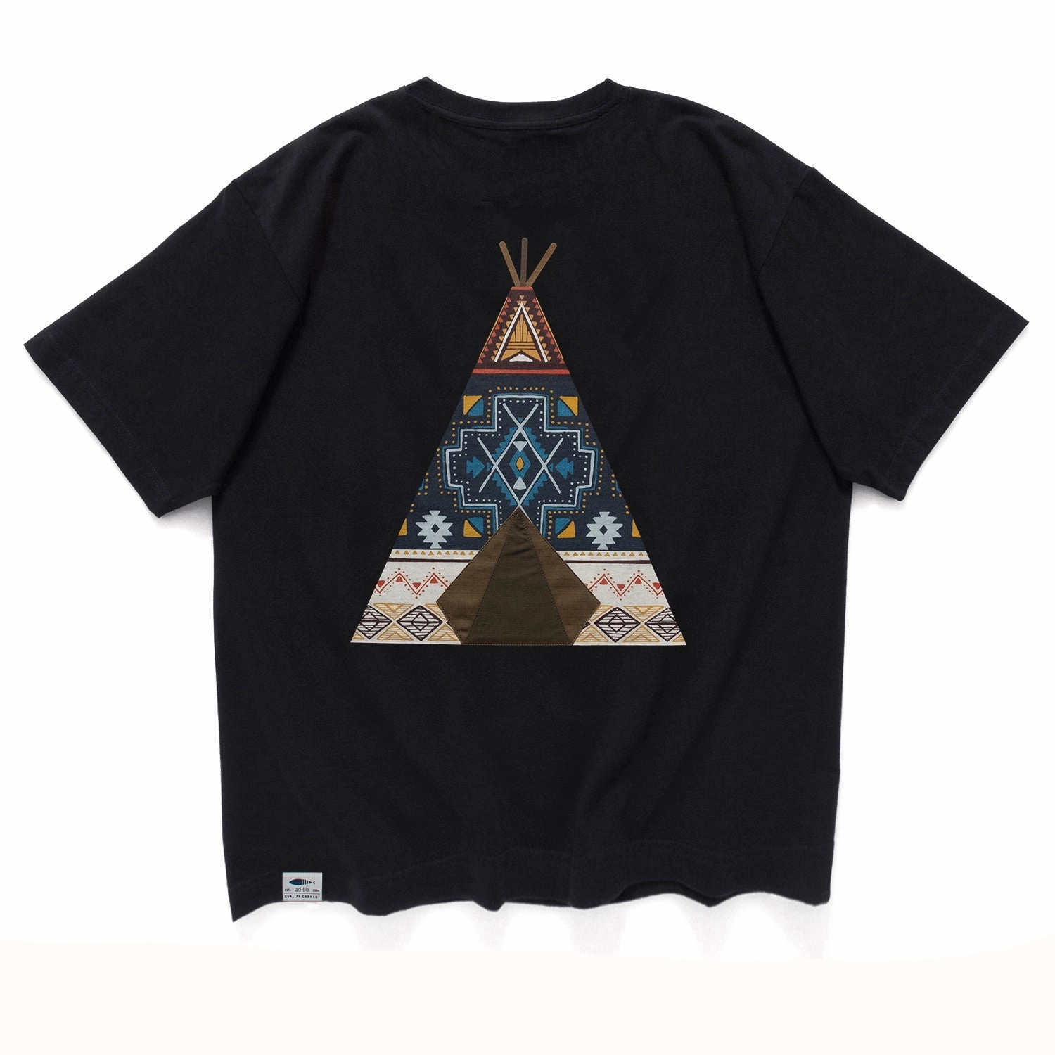 Cozy and Soft (ZT1129) Native American Tent Graphic Pocket Tee