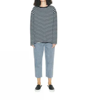 Cut Sweater In Black/grey Knitwear Design