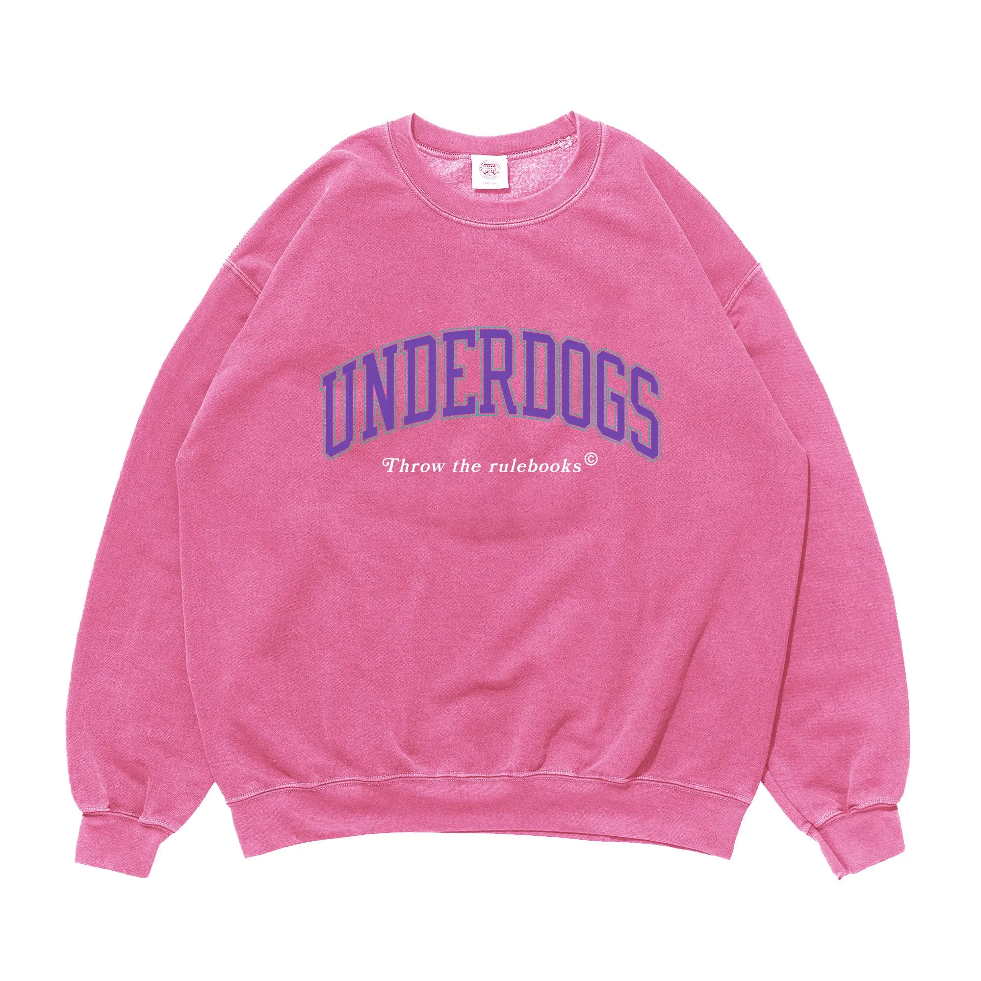 Vice 84 'Underdogs' Vintage Washed Sweater - Pink Timeless Layering Breathable Wool