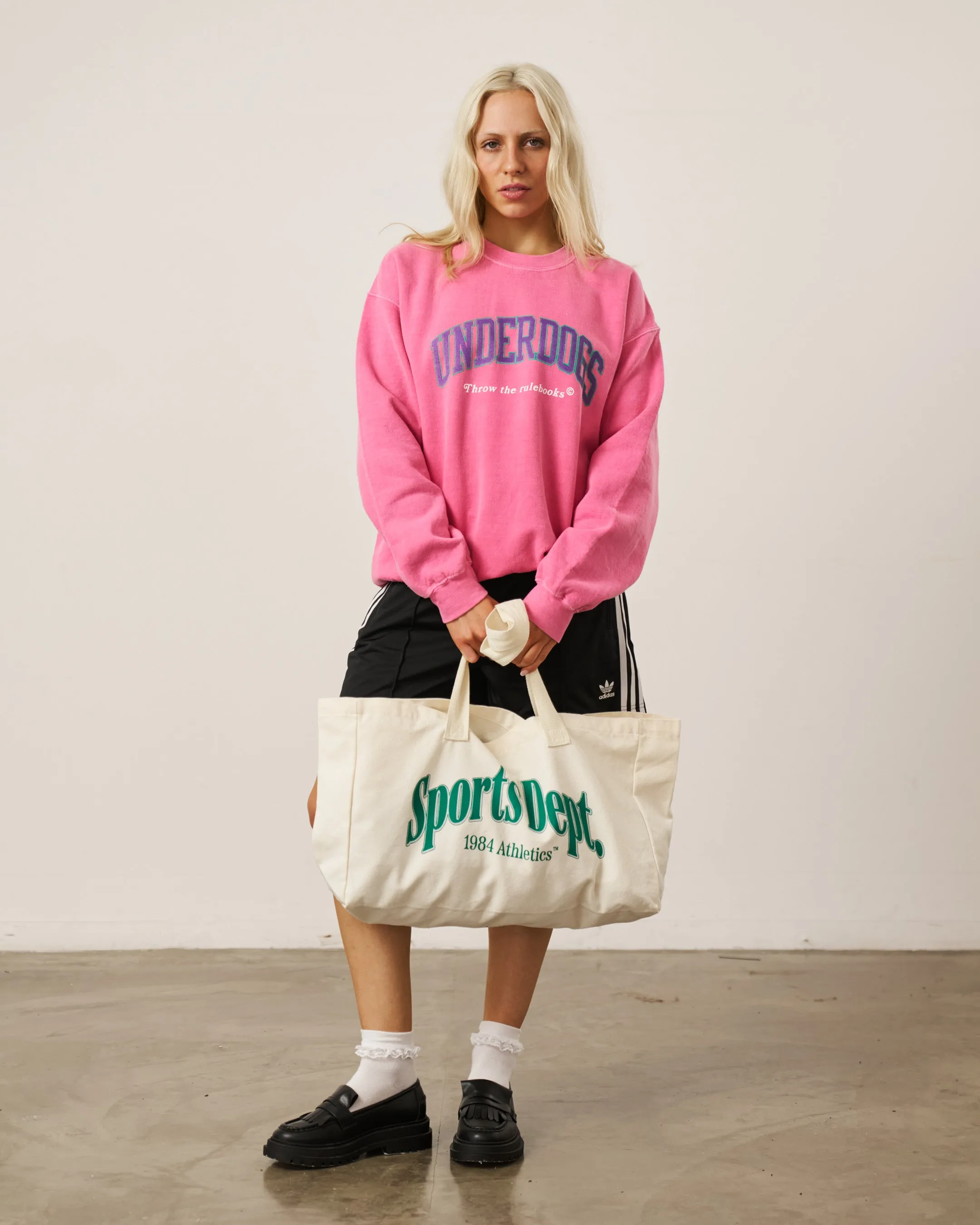 Vice 84 'Underdogs' Vintage Washed Sweater - Pink Moisture wicking