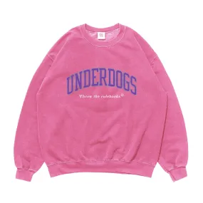 Vice 84 'Underdogs' Vintage Washed Sweater - Pink Timeless Layering Breathable Wool