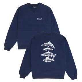 Tagless Labeling bound 'Angling Club' Sweater - Navy