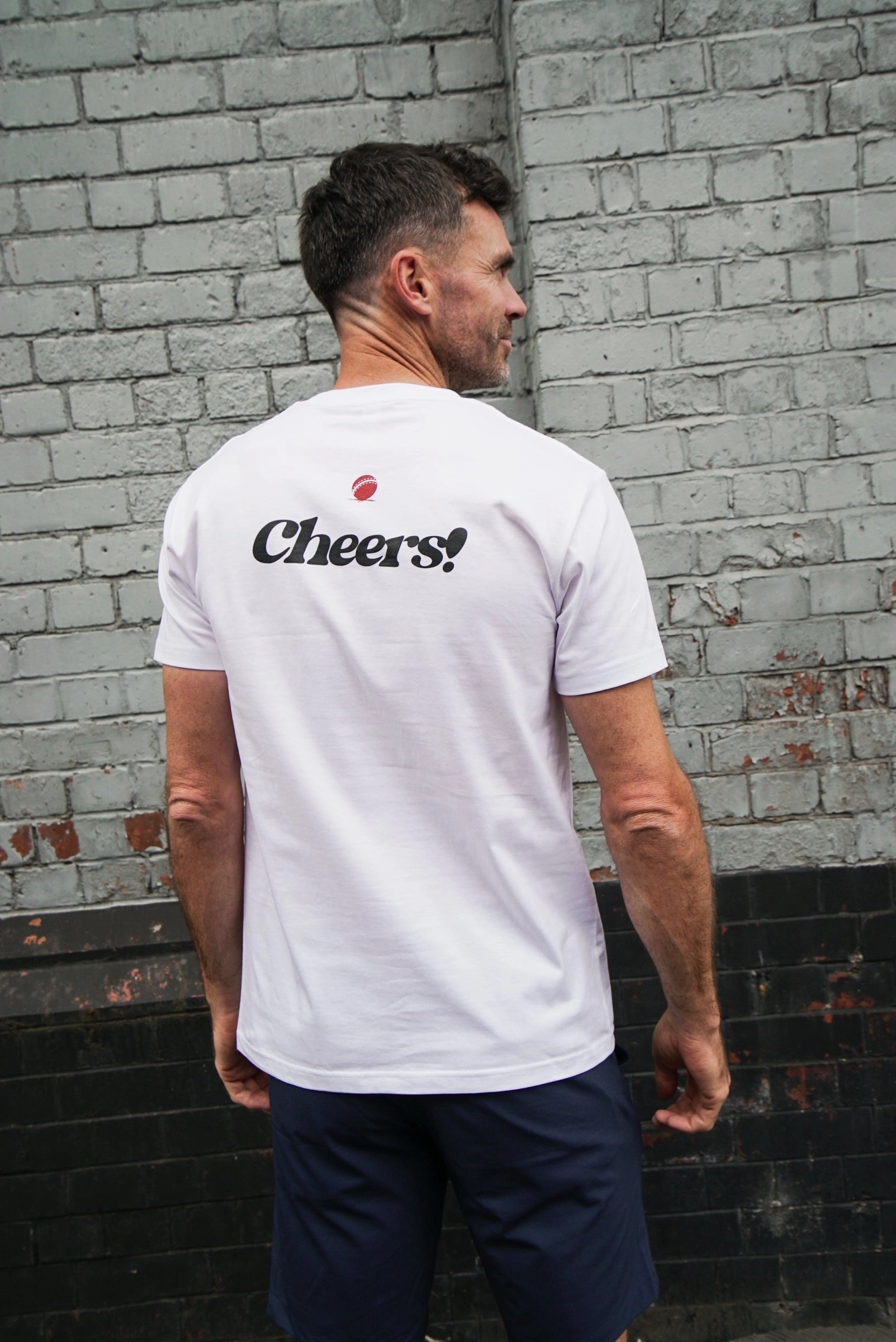 Simple and Relaxed Premium Cotton Blend Tailenders 'Go Well' Tee - White