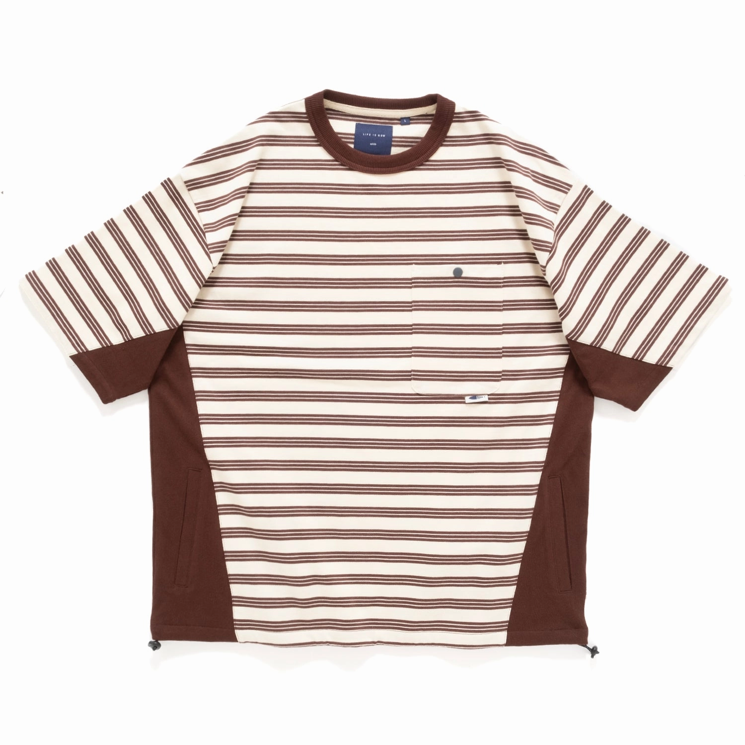 (TP1446) Stripe Contrast Tee Easy to Style