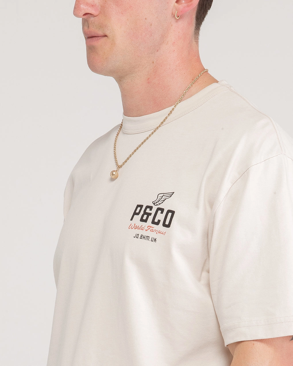 World Famous Boxy T-Shirt - Bone DurableStitching