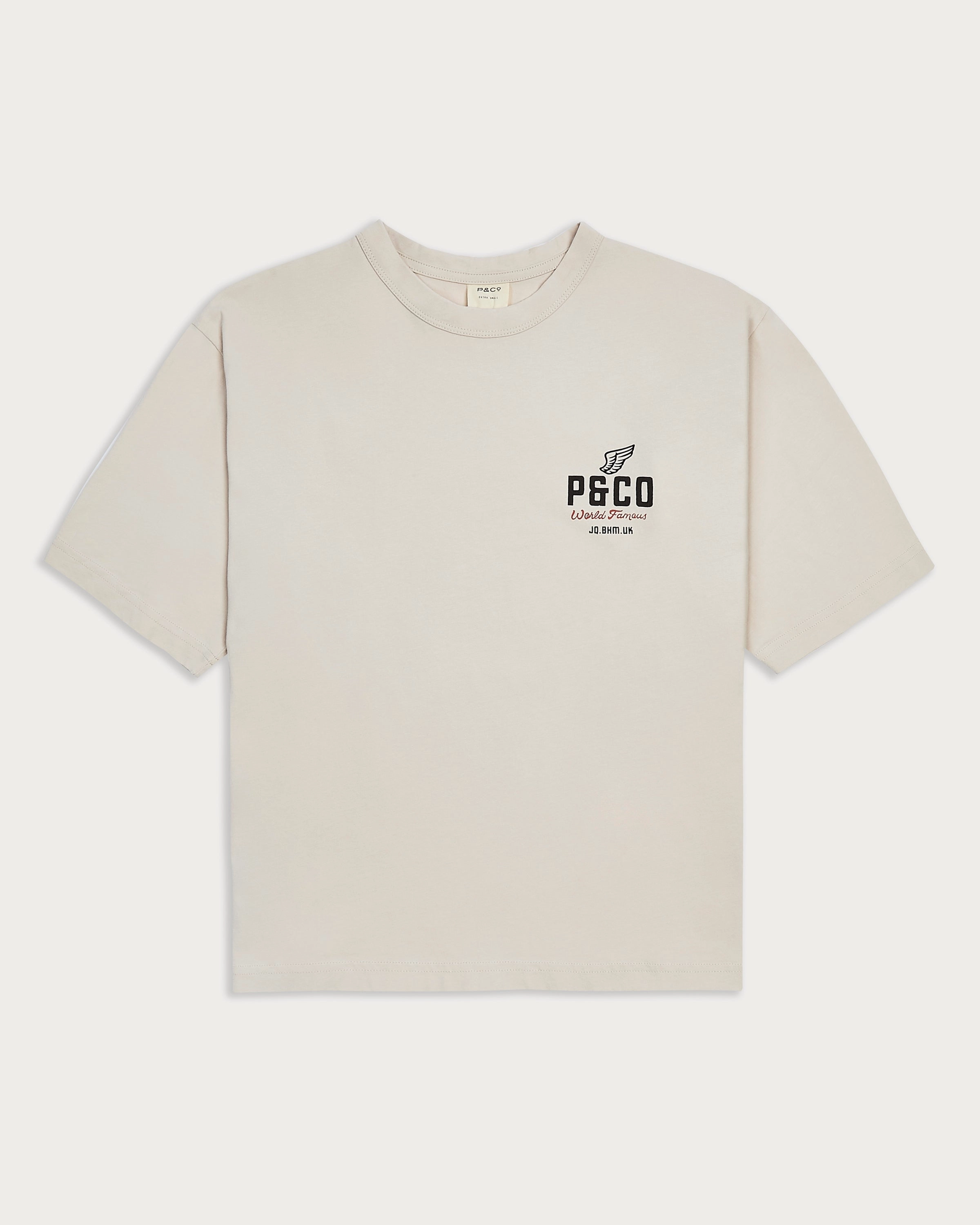 World Famous Boxy T-Shirt - Bone Cozy Wear