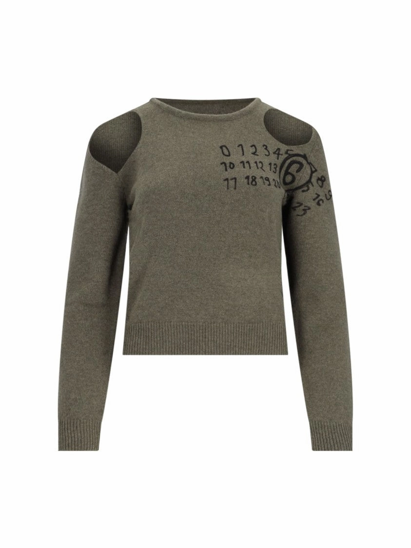 Cozy Fit Winter Wearable Cut-Out Detail Sweater  Green