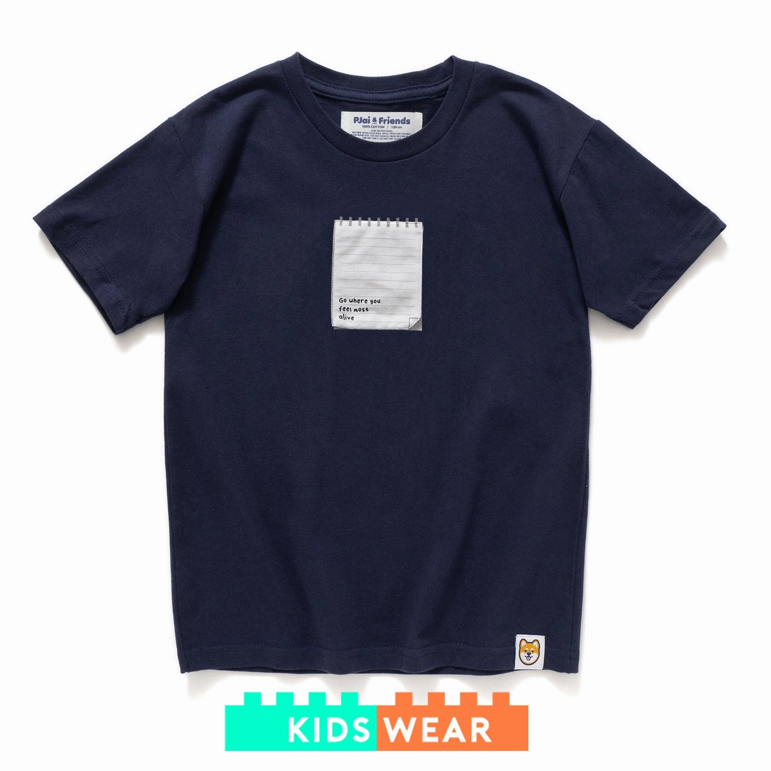 (ZT1108) Kids Go Where You Feel Most Alive Graphic Tee Flexible Ribbed Neckline