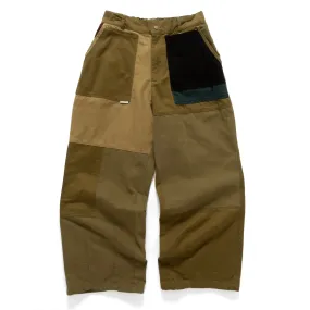 (PT384) Patchwork Pants Fashionable Fit