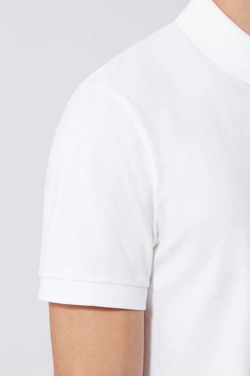 VISDRY? Pique Polo | White WH001Z refined design Comfort Fit