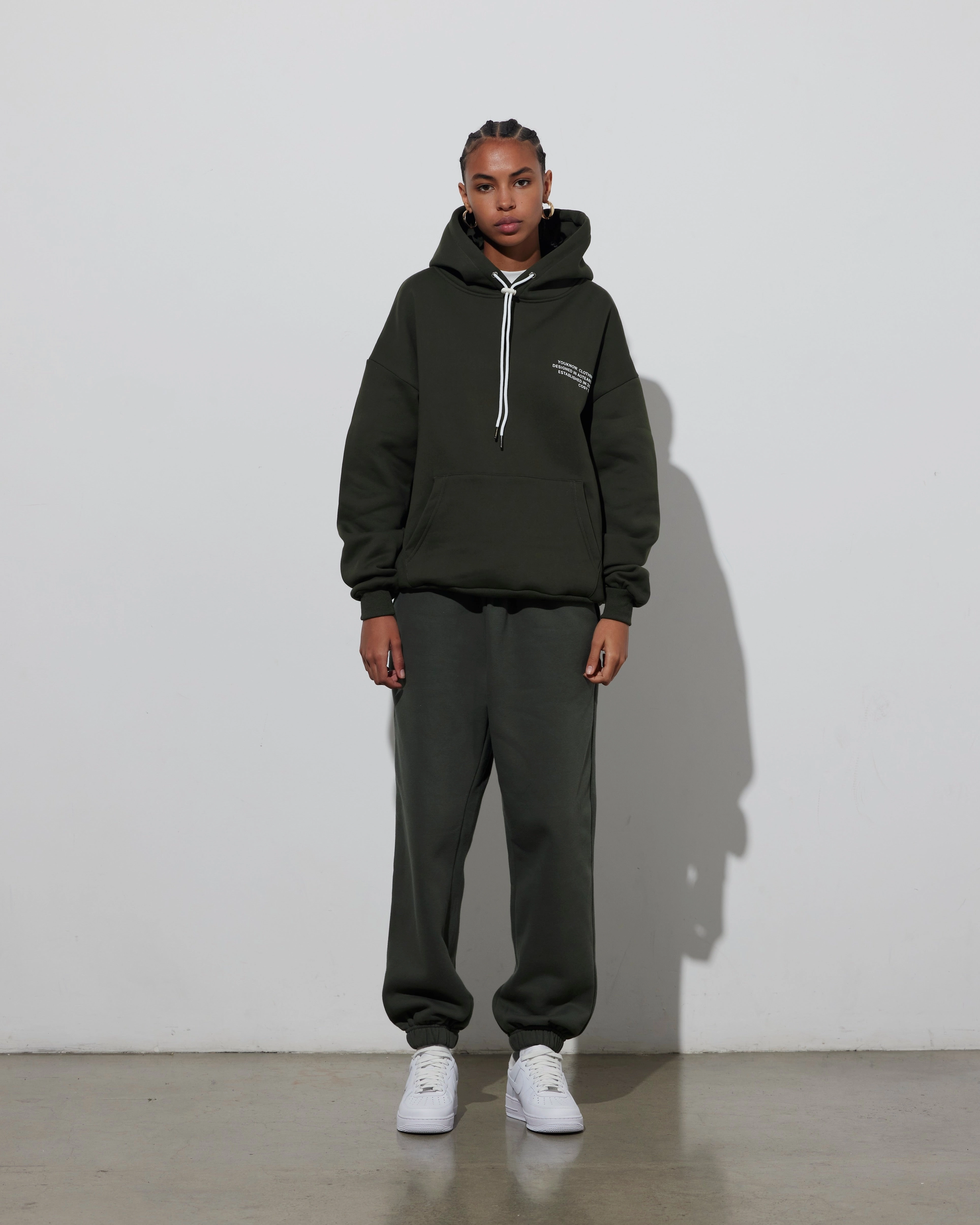 Wool blend Trend Vibe Cosyszn Hoodie | Olive