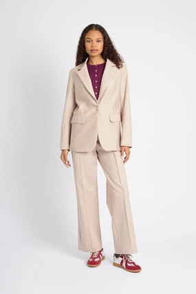 Odor Resistant Lining RibbedKnitCollar Ponti Jacket in Check
