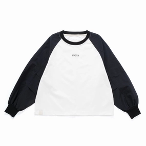 Soft Texture (TP1462) 3D Pleat Raglan Cropped Tee