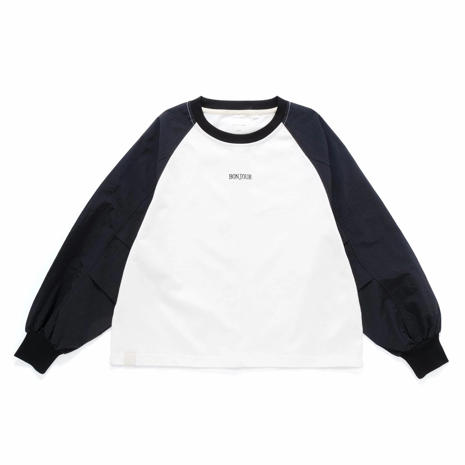 (TP1462) 3D Pleat Raglan Cropped Tee Relaxed Armhole Cut Sporty essentials