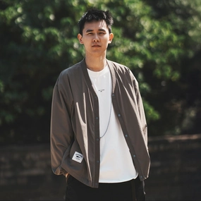 Quilted Pattern Lightweight Lining (CD104) Tech Collarless Jacket