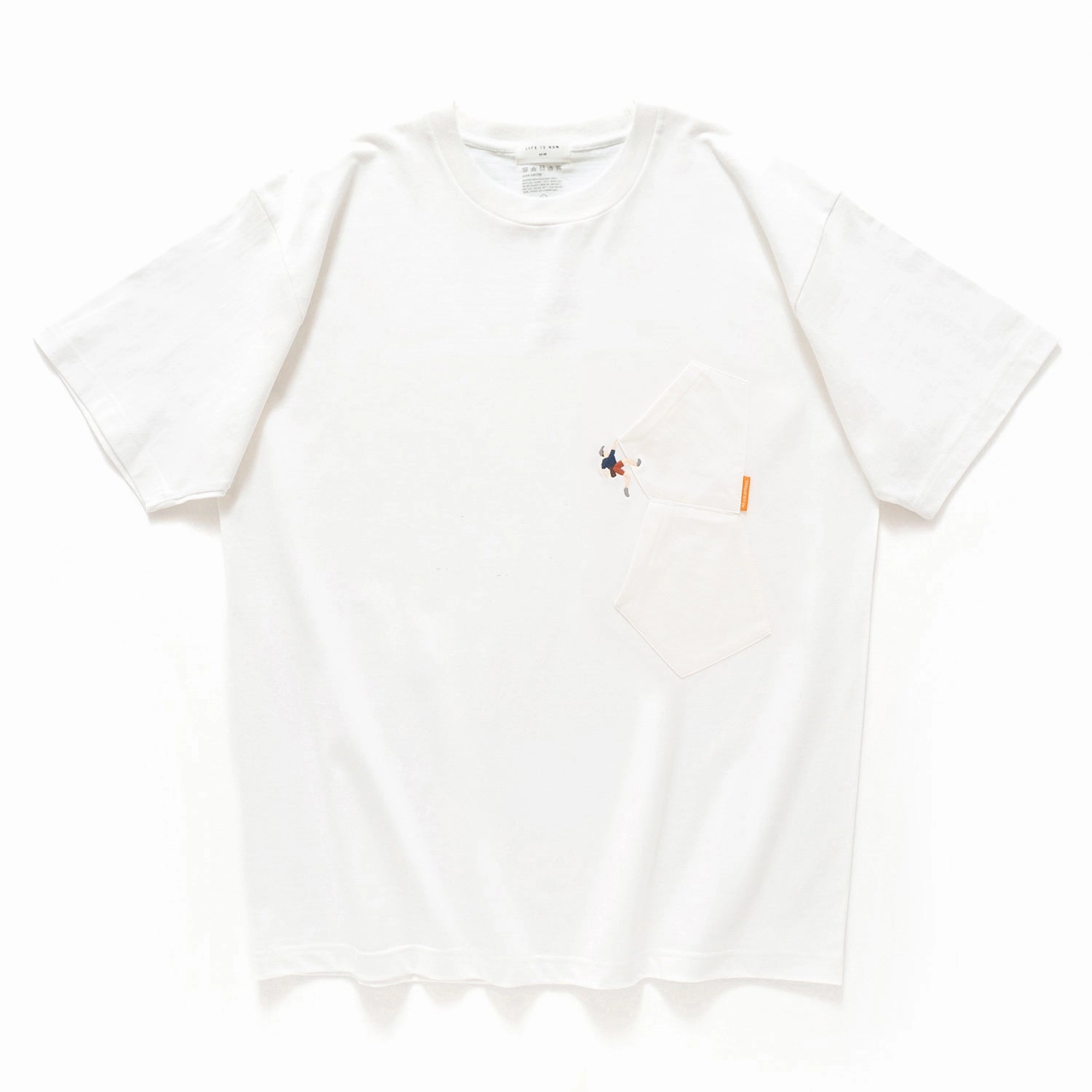 (ZT1533) Climbing Embroidery 2 Pockets Tee AntiPillingTreatment
