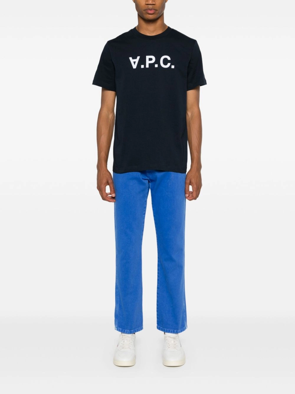 Dark Navy Ecru Standard Grand Vpc Gots T-Shirt High Density Cotton BreathableFabric