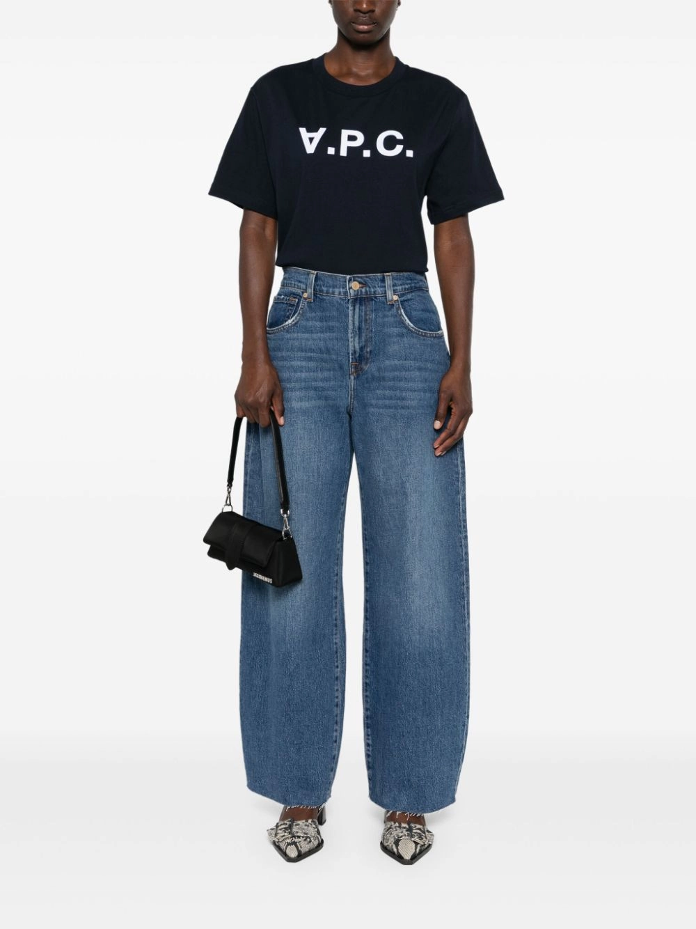 Dark Navy Ecru Standard Grand Vpc Gots T-Shirt Soft Layer Comfy Wear