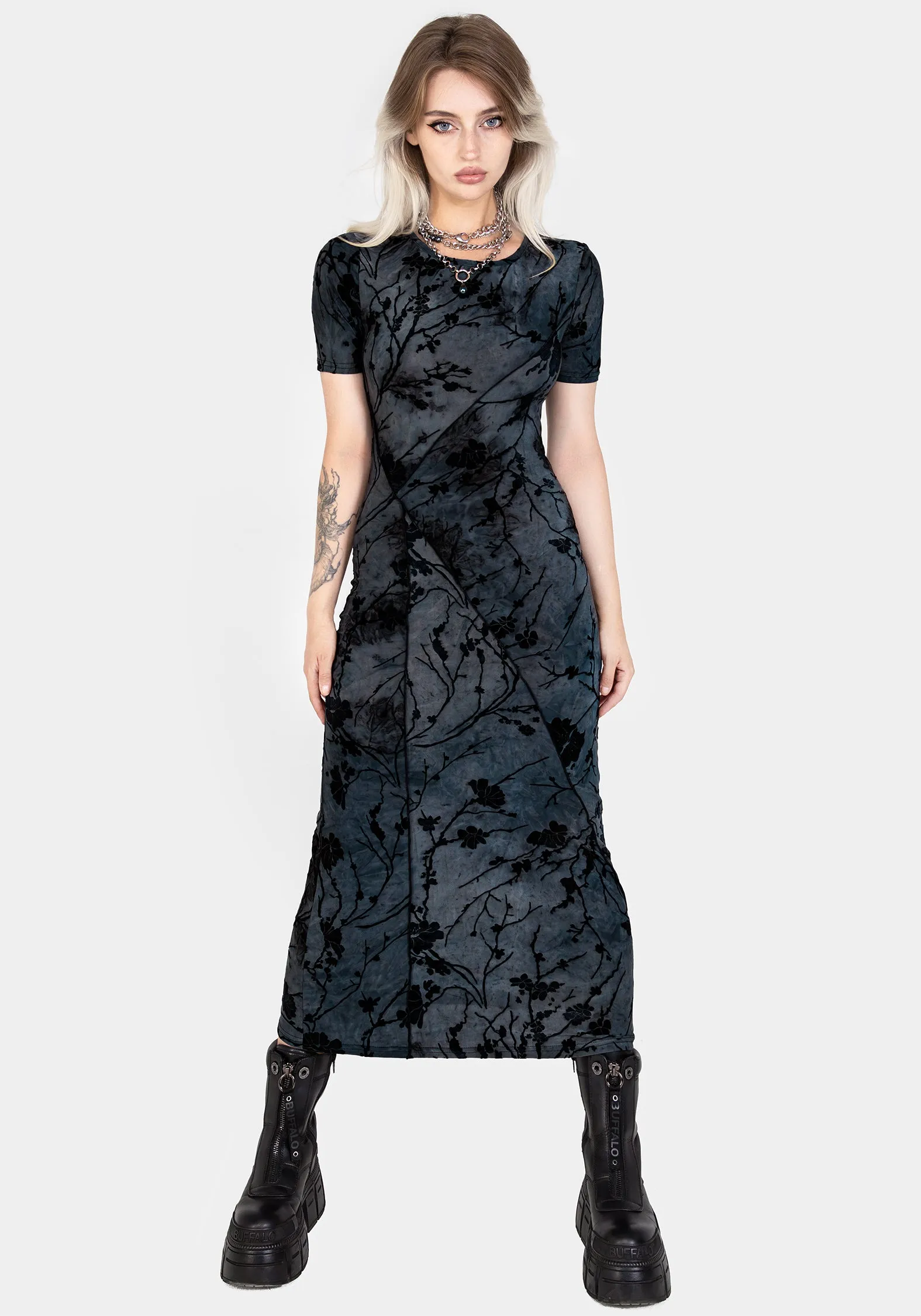 Pure Color Wytchelm Bodycon Midaxi Dress