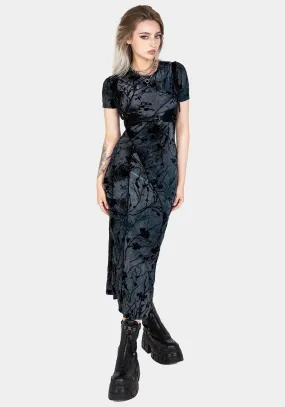 Mesh-Detail Wytchelm Bodycon Midaxi Dress