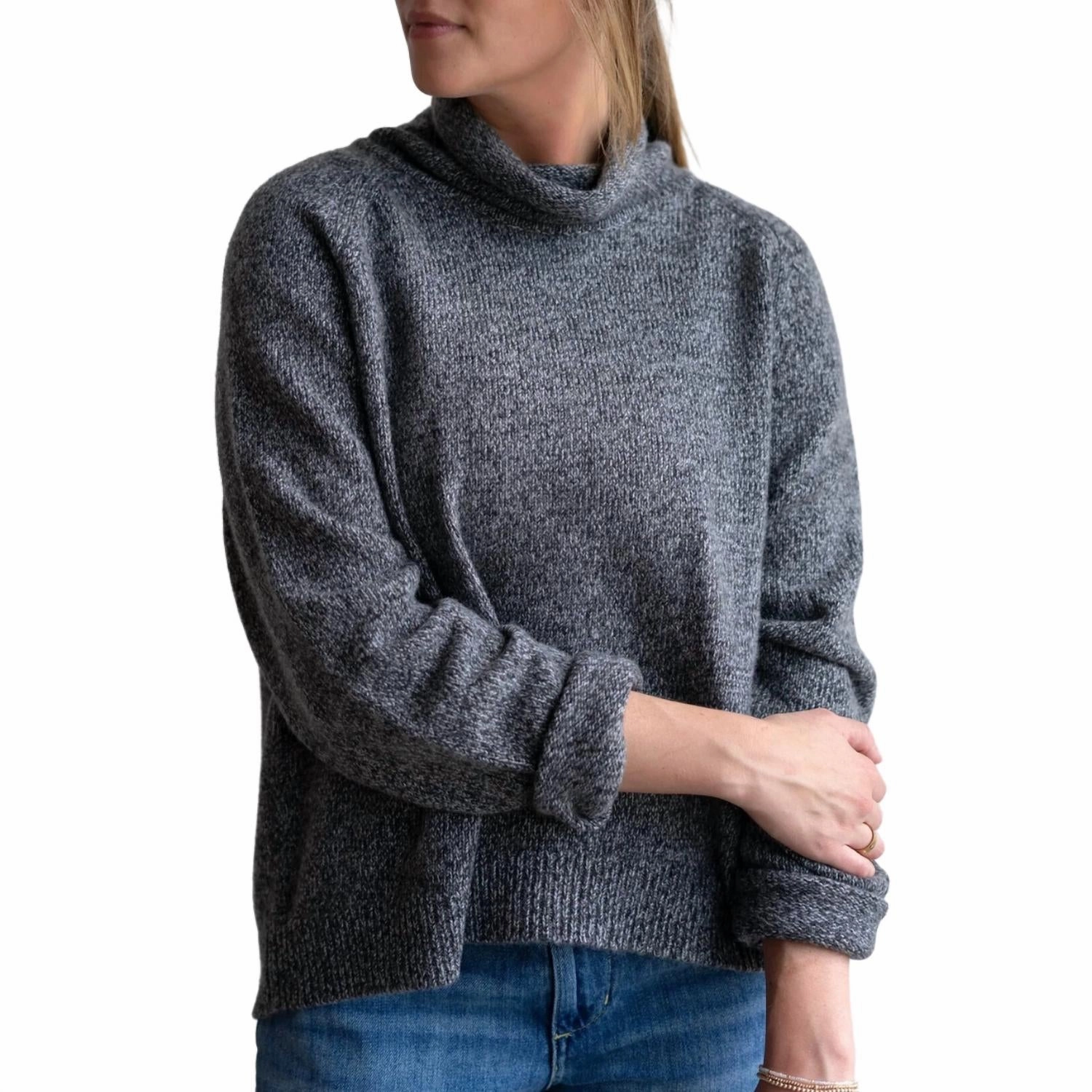 Linden Cashmere Turtleneck In Pebble Softened Edges Comfy and Stylish