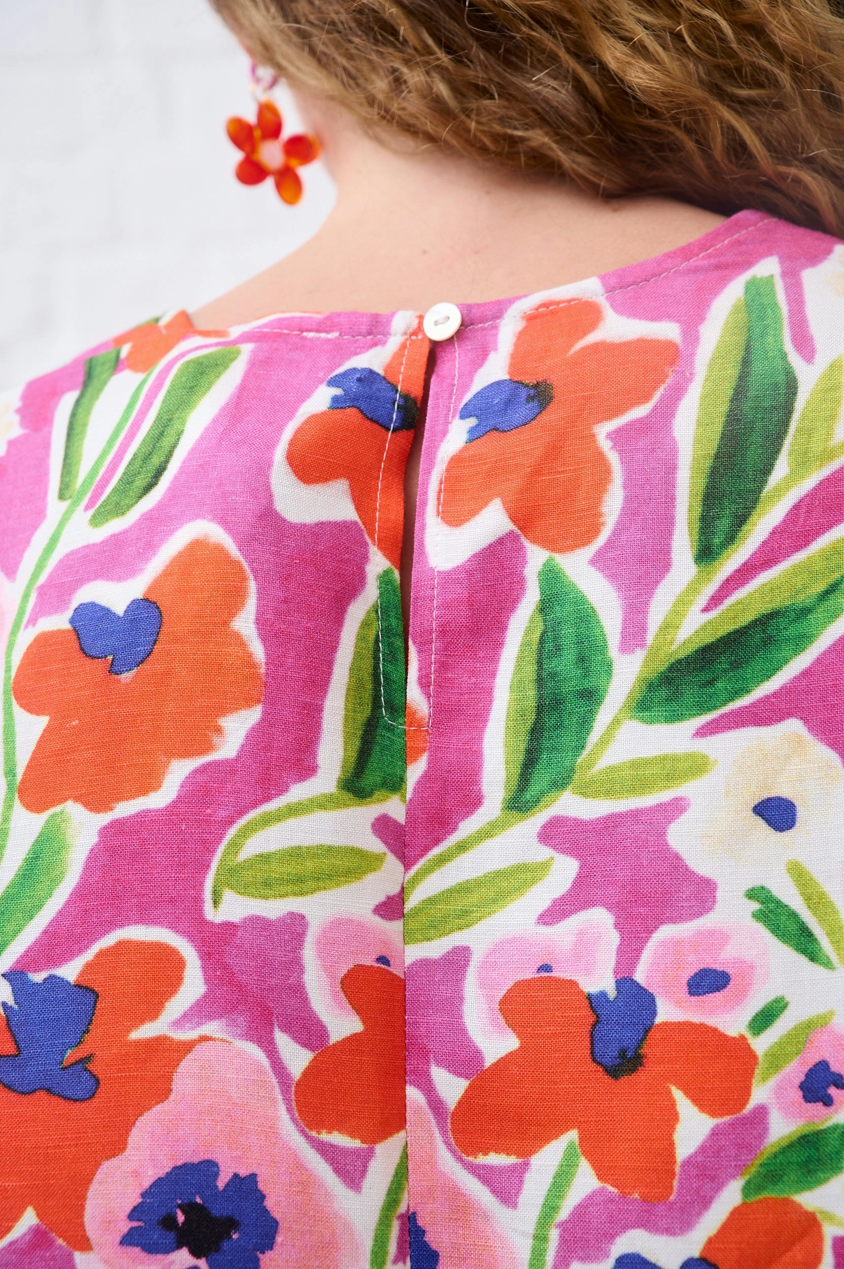 Linen T-Shirt in Watercolour Floral EthicallySourcedMaterial