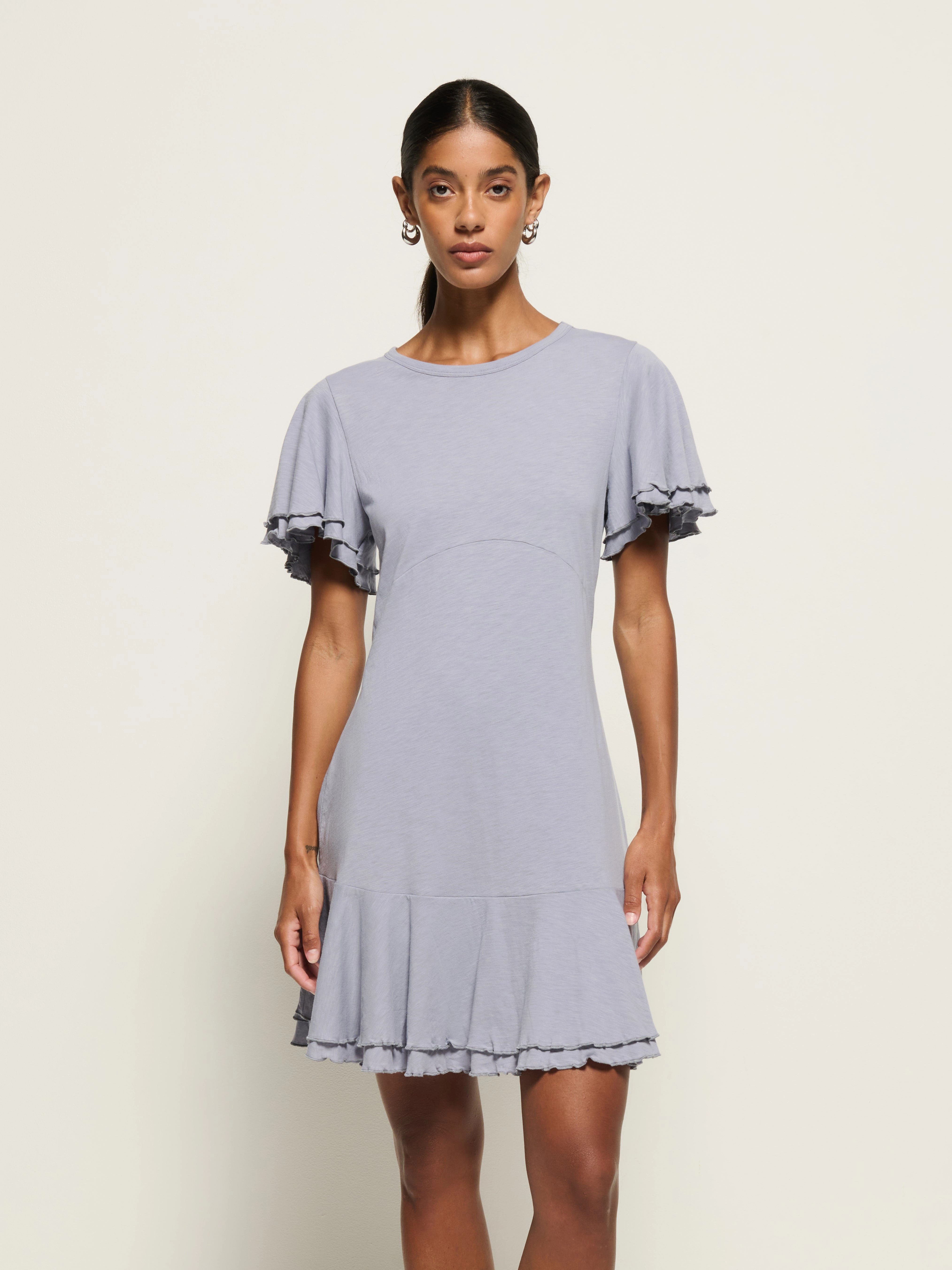 Dew Glow Textured Surface Lizzy Mini Dress