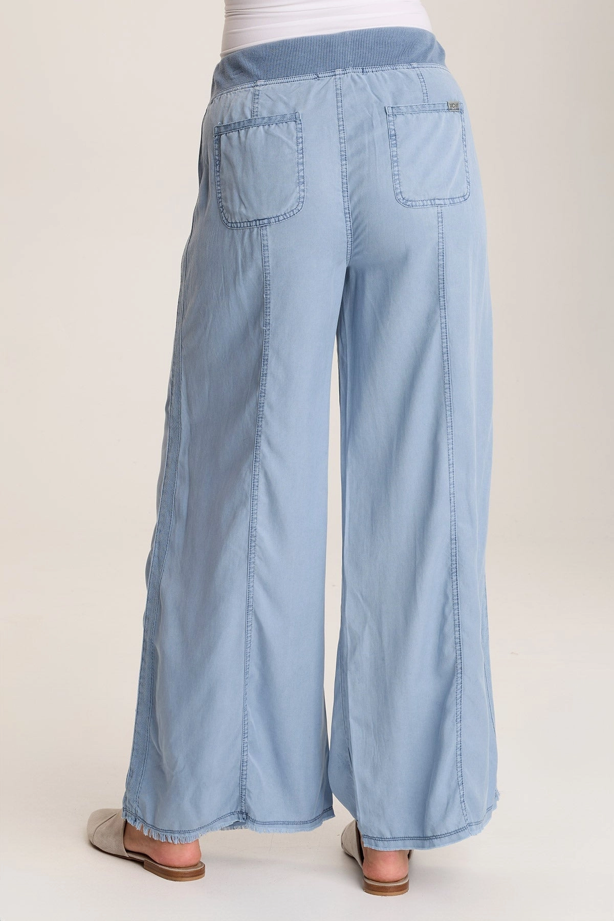 Loen Twill Wide Leg Pant Linen blend