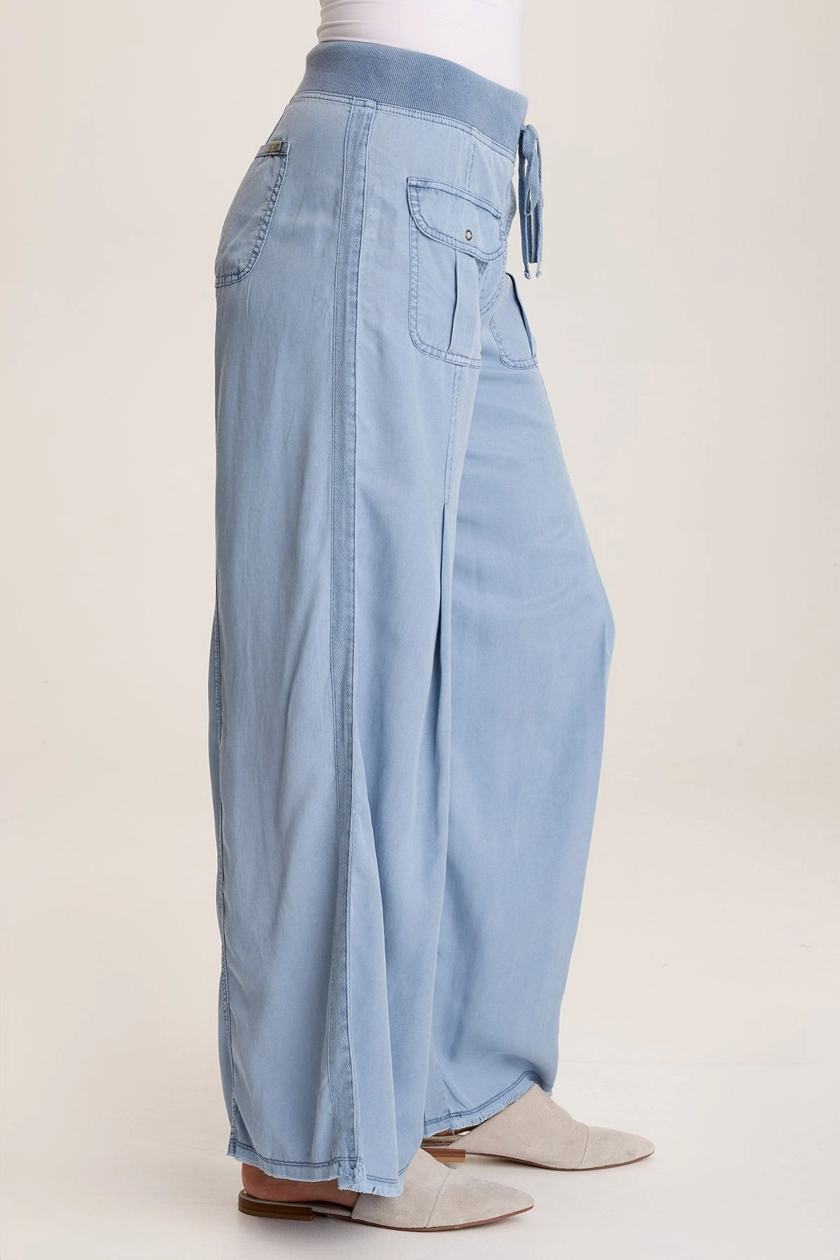 Loen Twill Wide Leg Pant Light Stretch