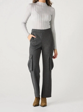 Snuggly Fit Long Sleeve Ribbed Shimmer Top In Silver
