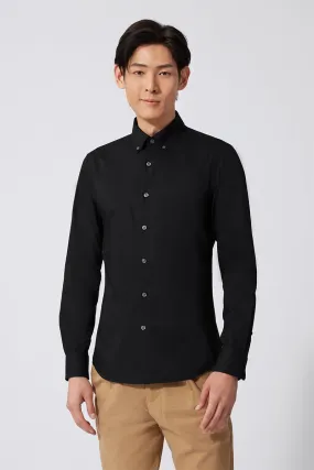 Poplin Button-Down Smart Shirt | Black BKFD01 Pastel Shade