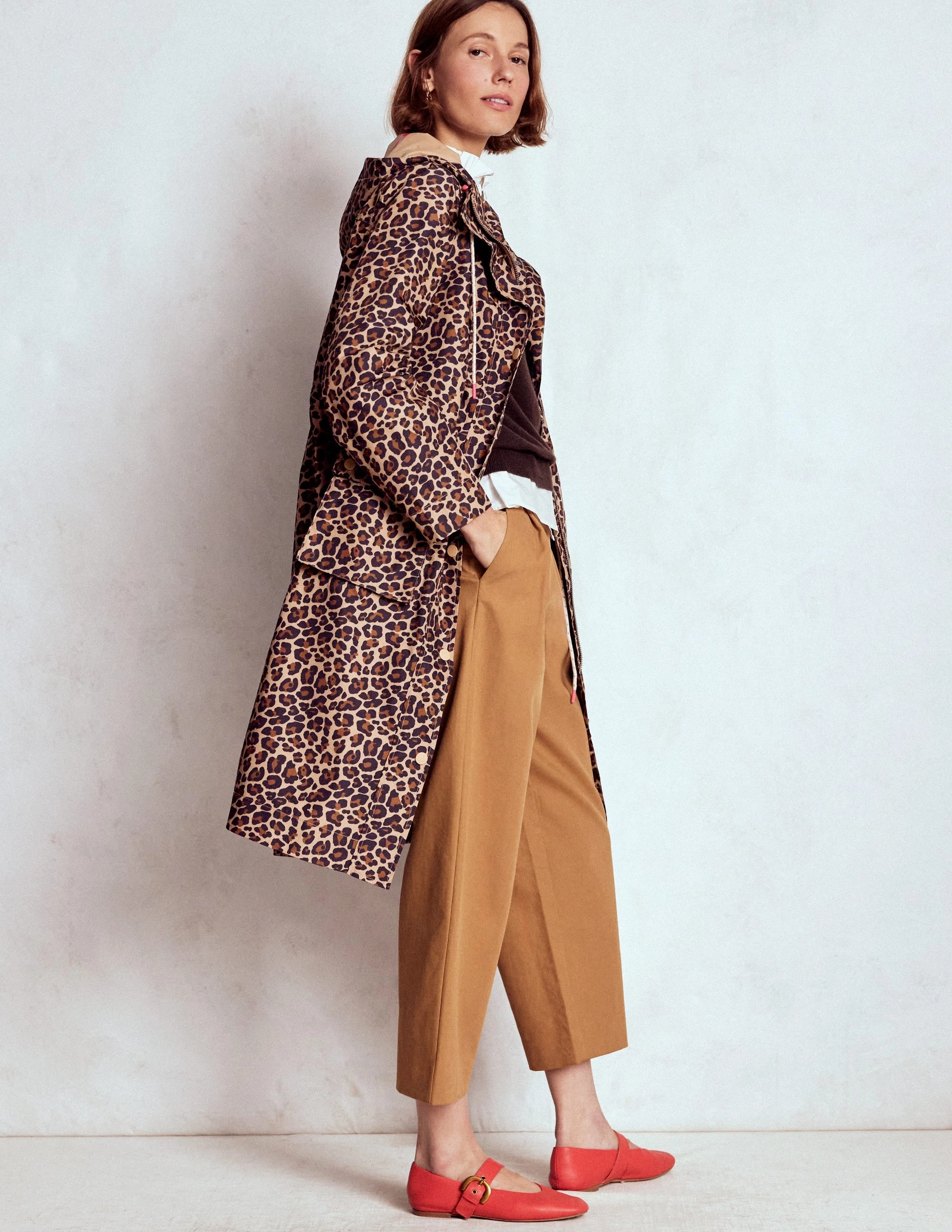 Longline Rain Mac-Multi, Cheetah Pop Flexible Mobility