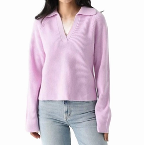 Lightweight Comfort Lopez Polo Sweater In Sakura